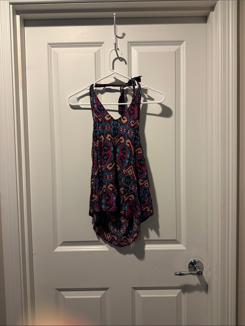 Boho Print halter Top - Purple Multi